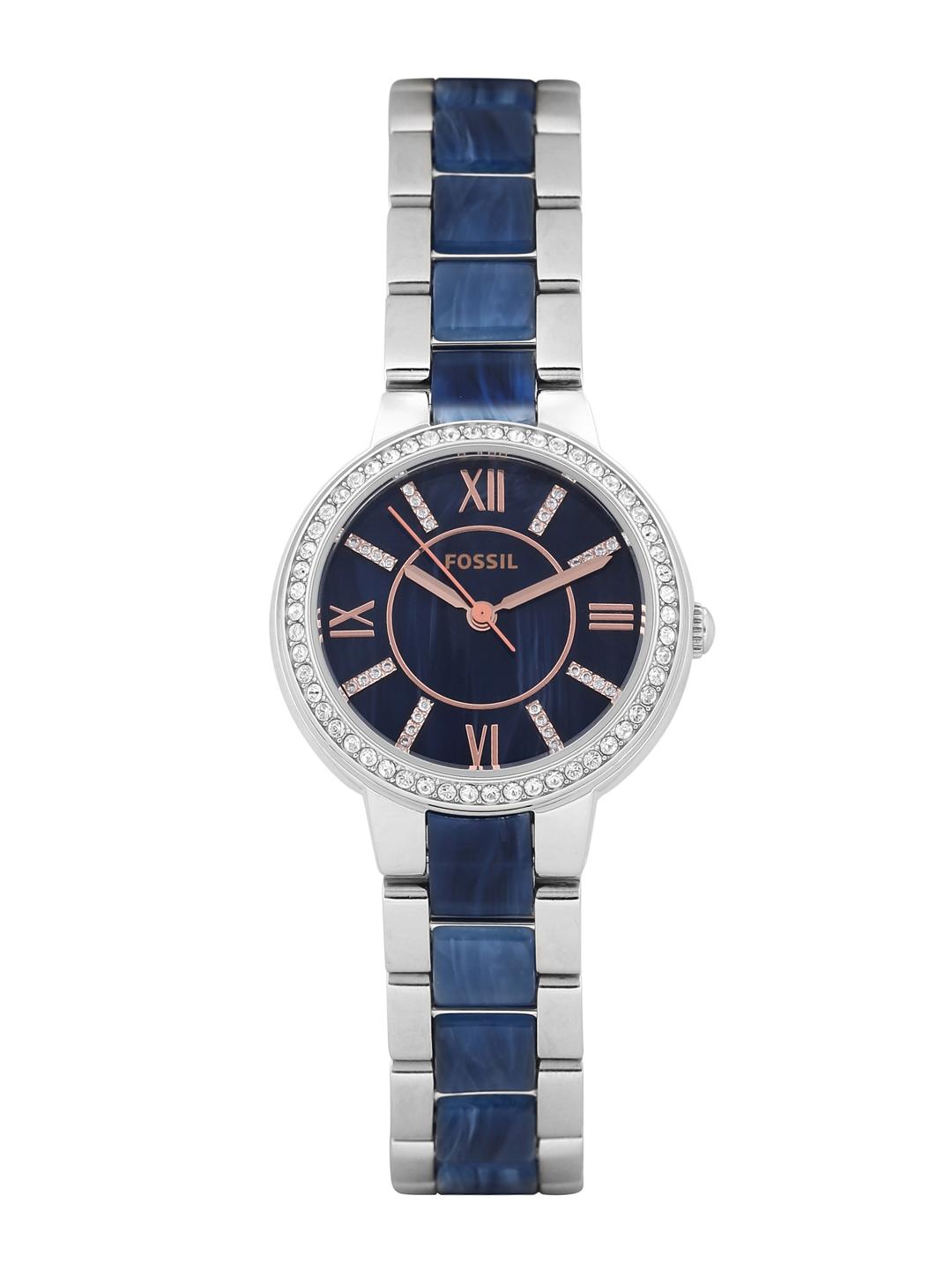 Buy Fossil Women Blue Embellished Dial Watch ES4009 - Watches for