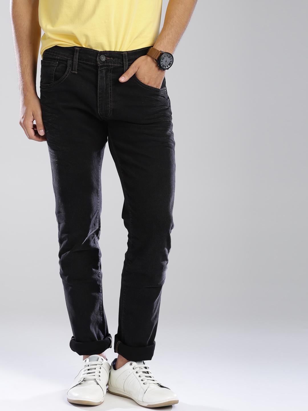 Buy Levi's Black 65504 Skinny Straight Fit Jeans Jeans for Men