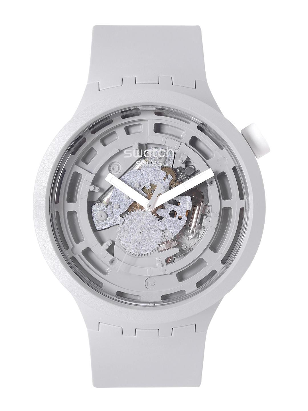 Buy Swatch Unisex Grey Boost Swiss Made Skeleton Dial Water - Main Image