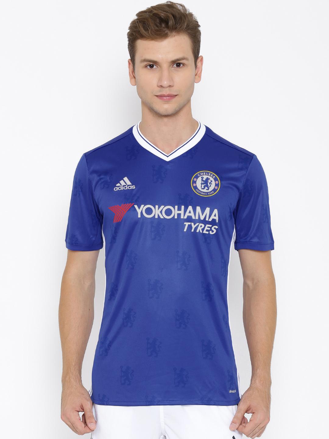 Buy Adidas Blue Chelsea H Polyester Printed Jersey Tshirts