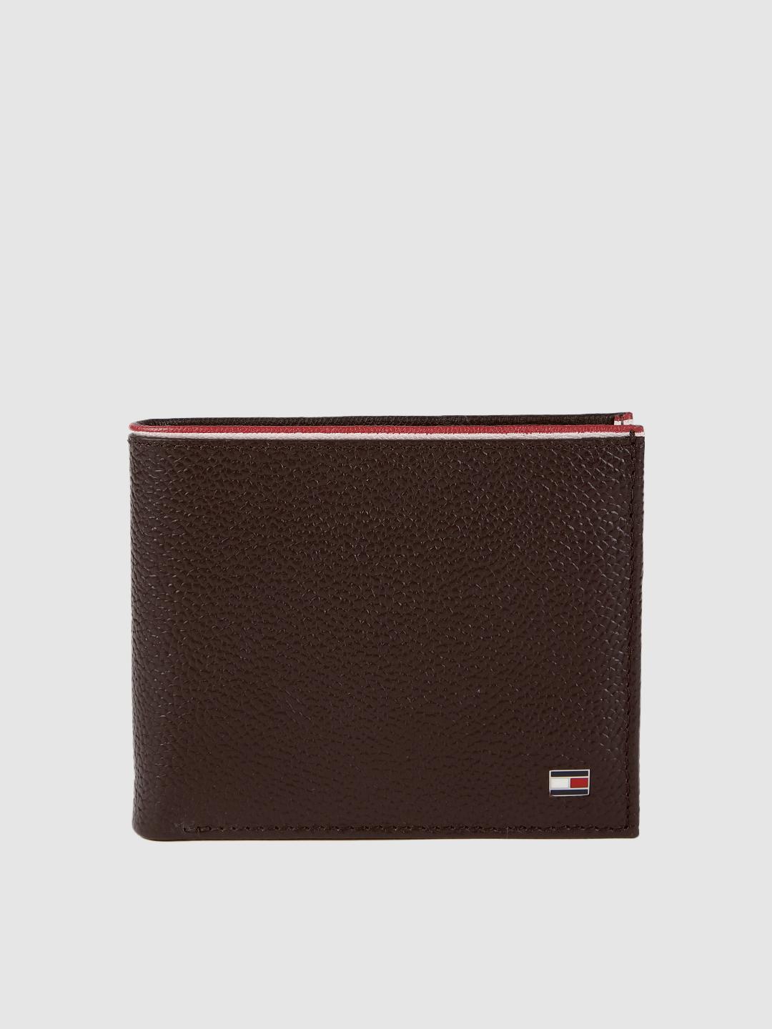 Buy Tommy Hilfiger Men Brown Solid Leather Two Fold Wallet