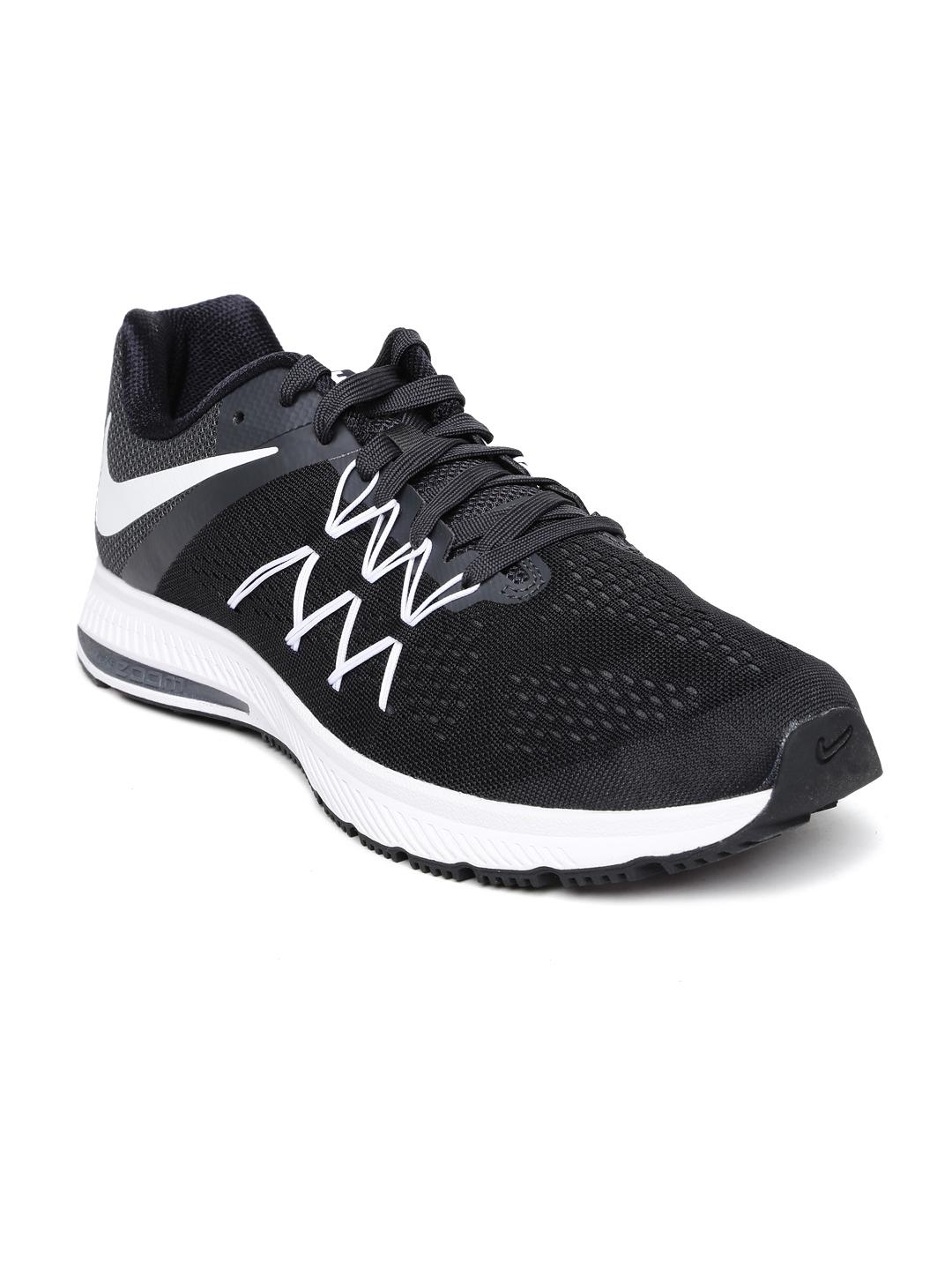 Buy Nike Men Black Zoom Winflo Running Shoes Sports Shoes for