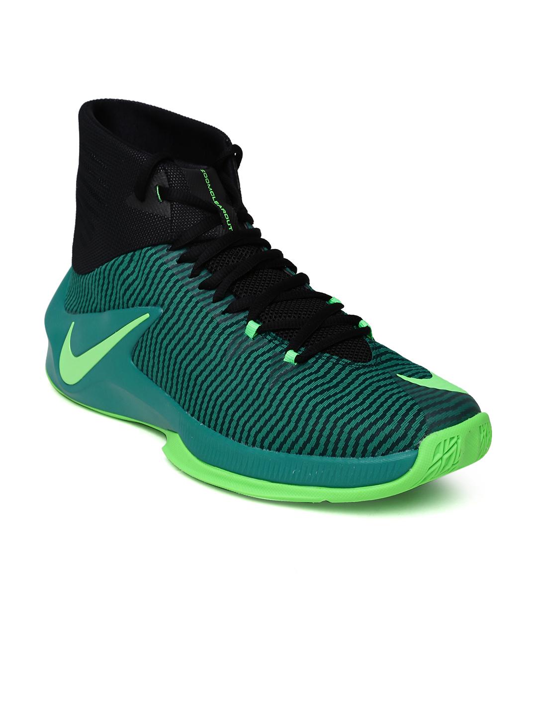Buy Nike Men Teal Green Black Zoom Clear Out Basketball Shoes