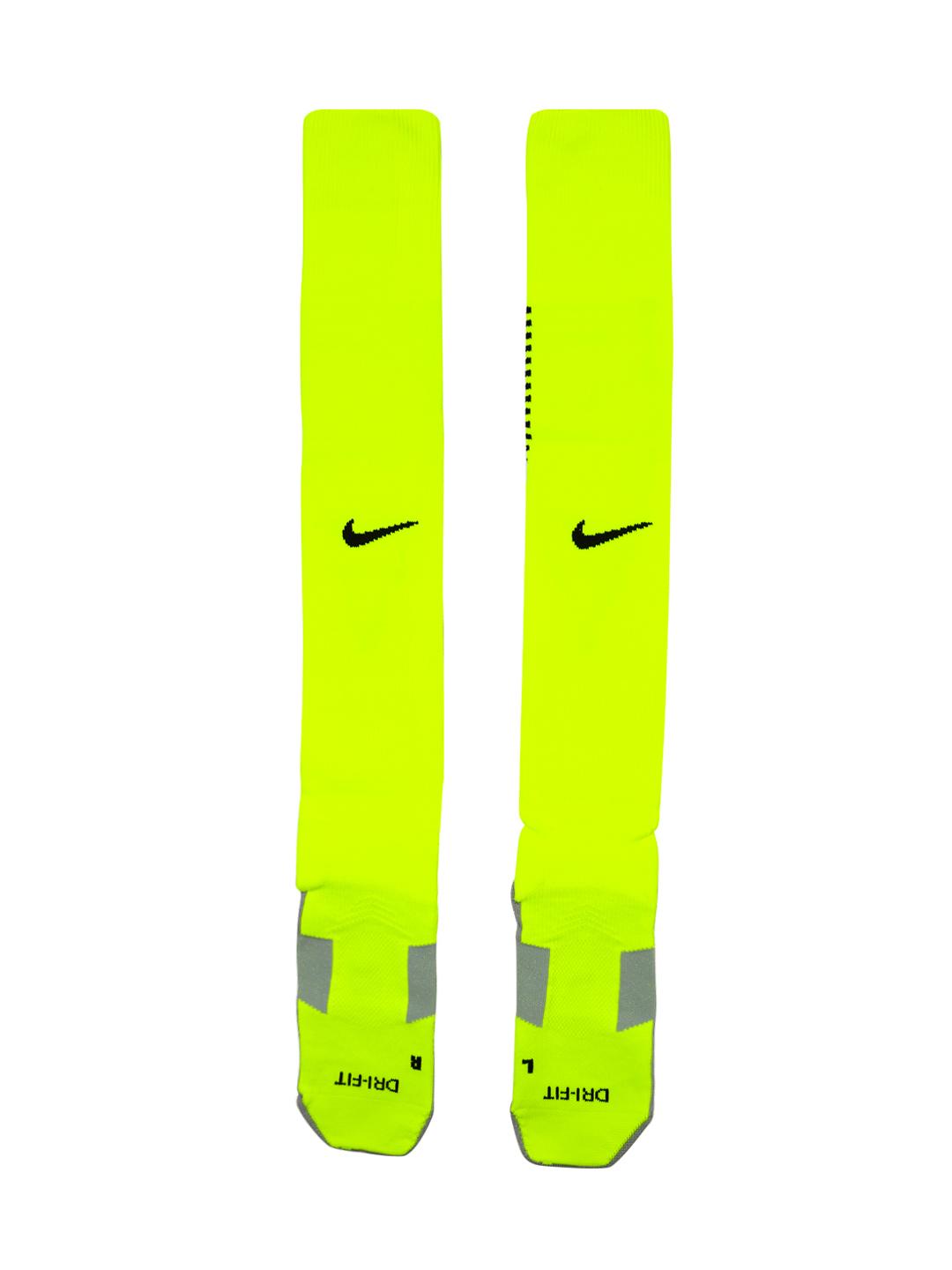 Buy Nike Unisex Grey Neon Green Cushioned Knee-Length Soccer