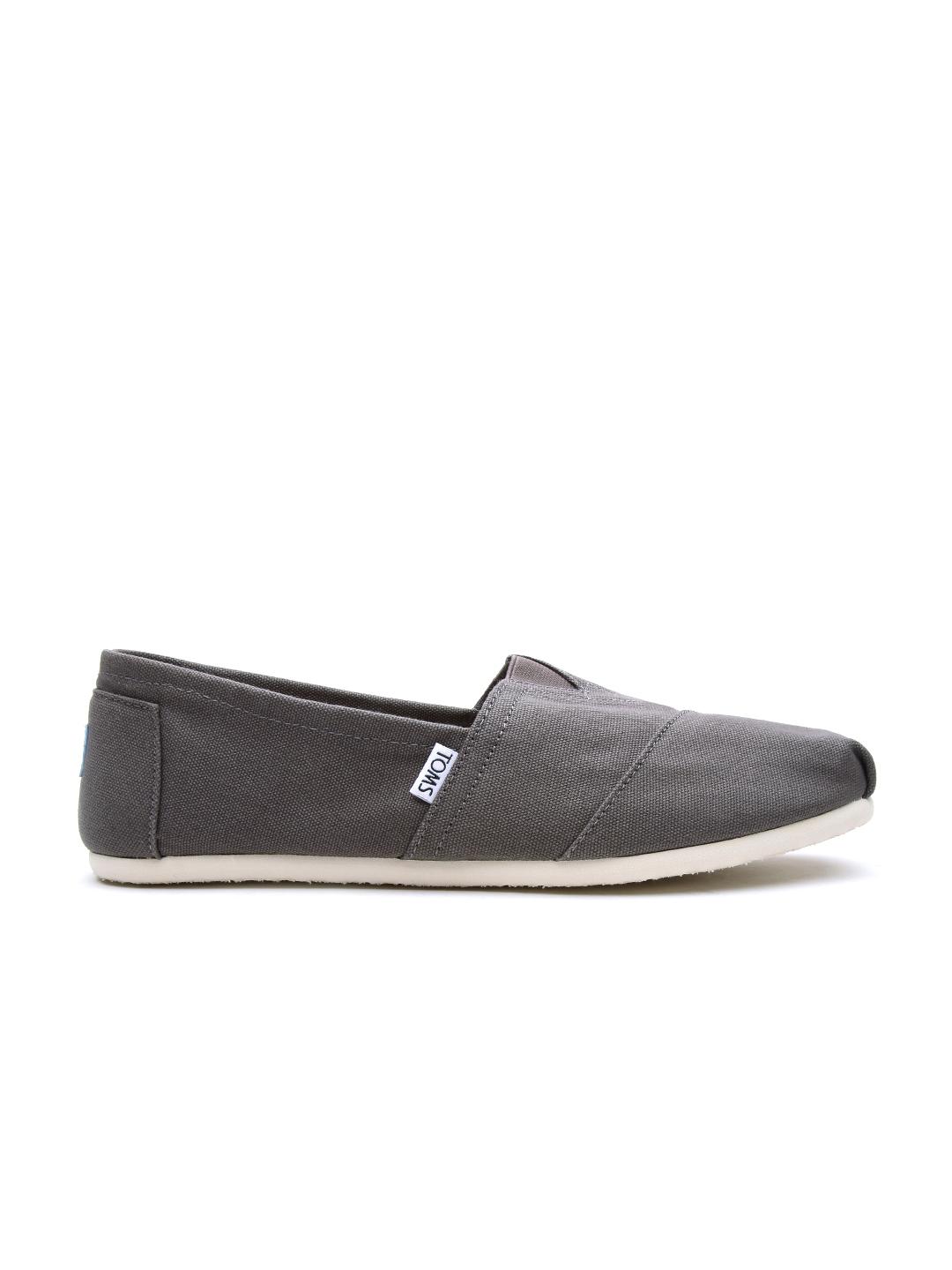 Buy TOMS Men Taupe Canvas Slip-Ons Casual Shoes for Men 1423631