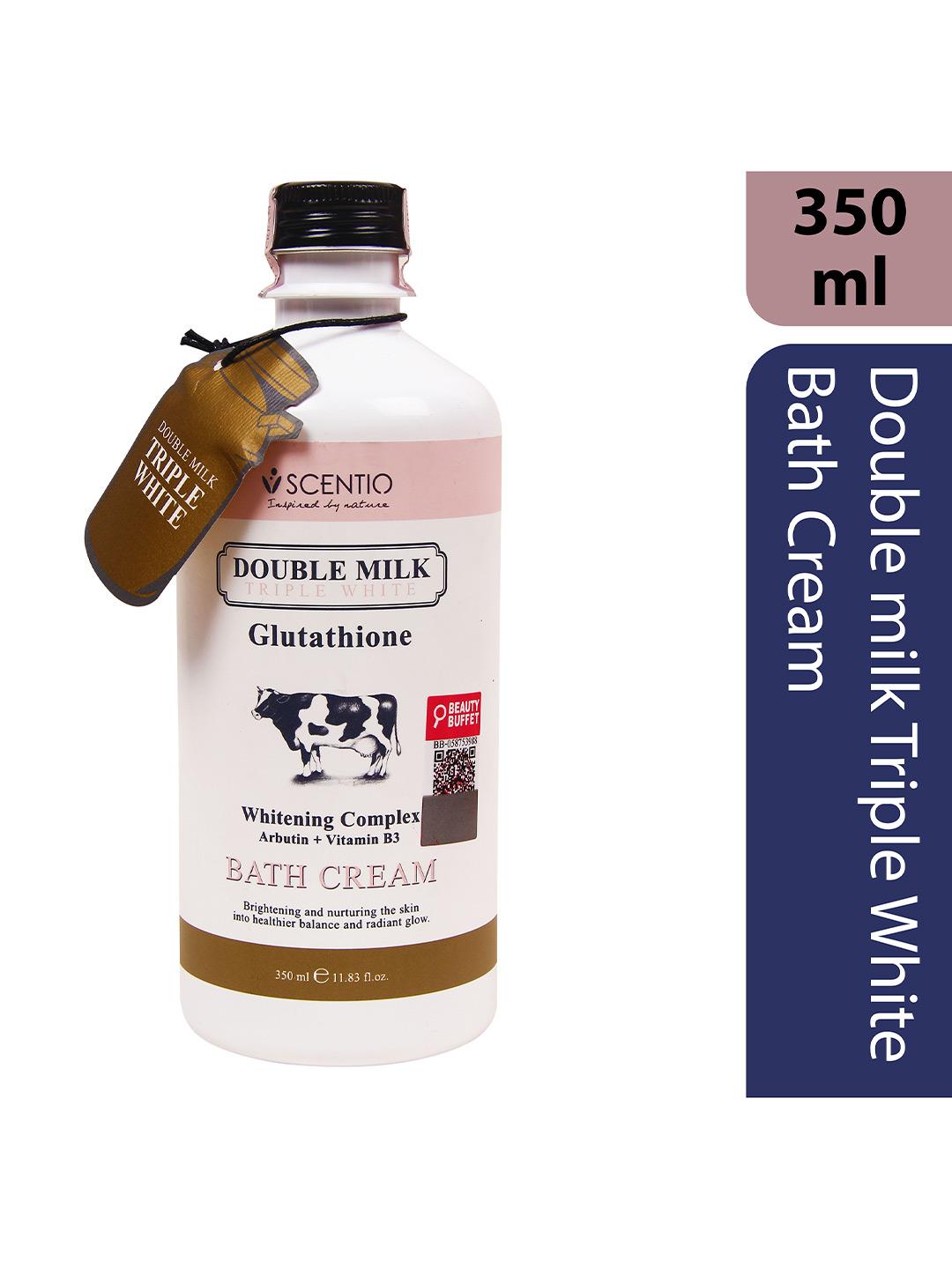 Buy Beauty Buffet Scentio Double Milk Triple White Bath Cream 350ml - Bath  Salt and Bubble Bath for Unisex 14473108 | Myntra