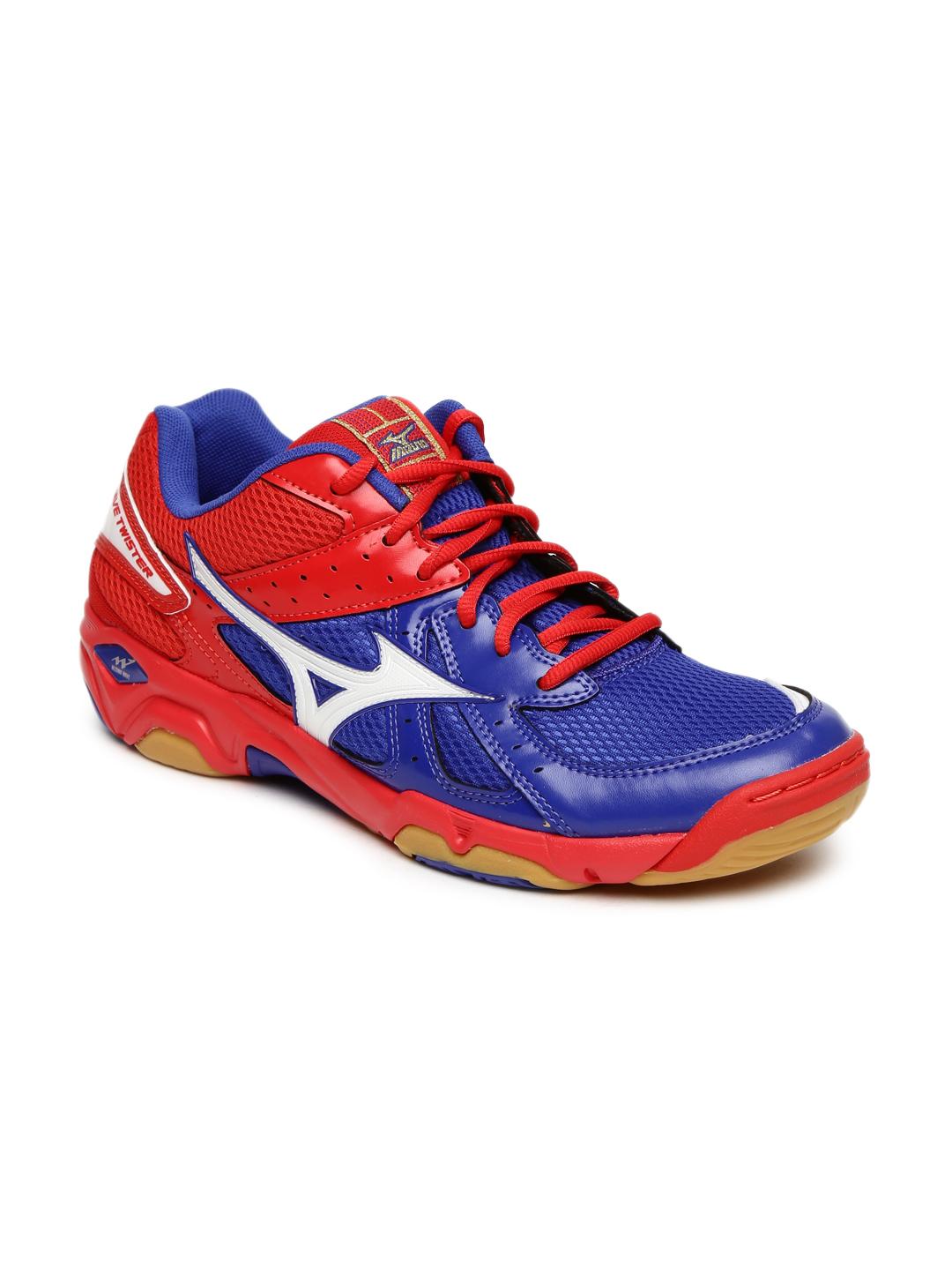 Buy Mizuno Men Blue Red Wave Twister Indoor Shoes Sports