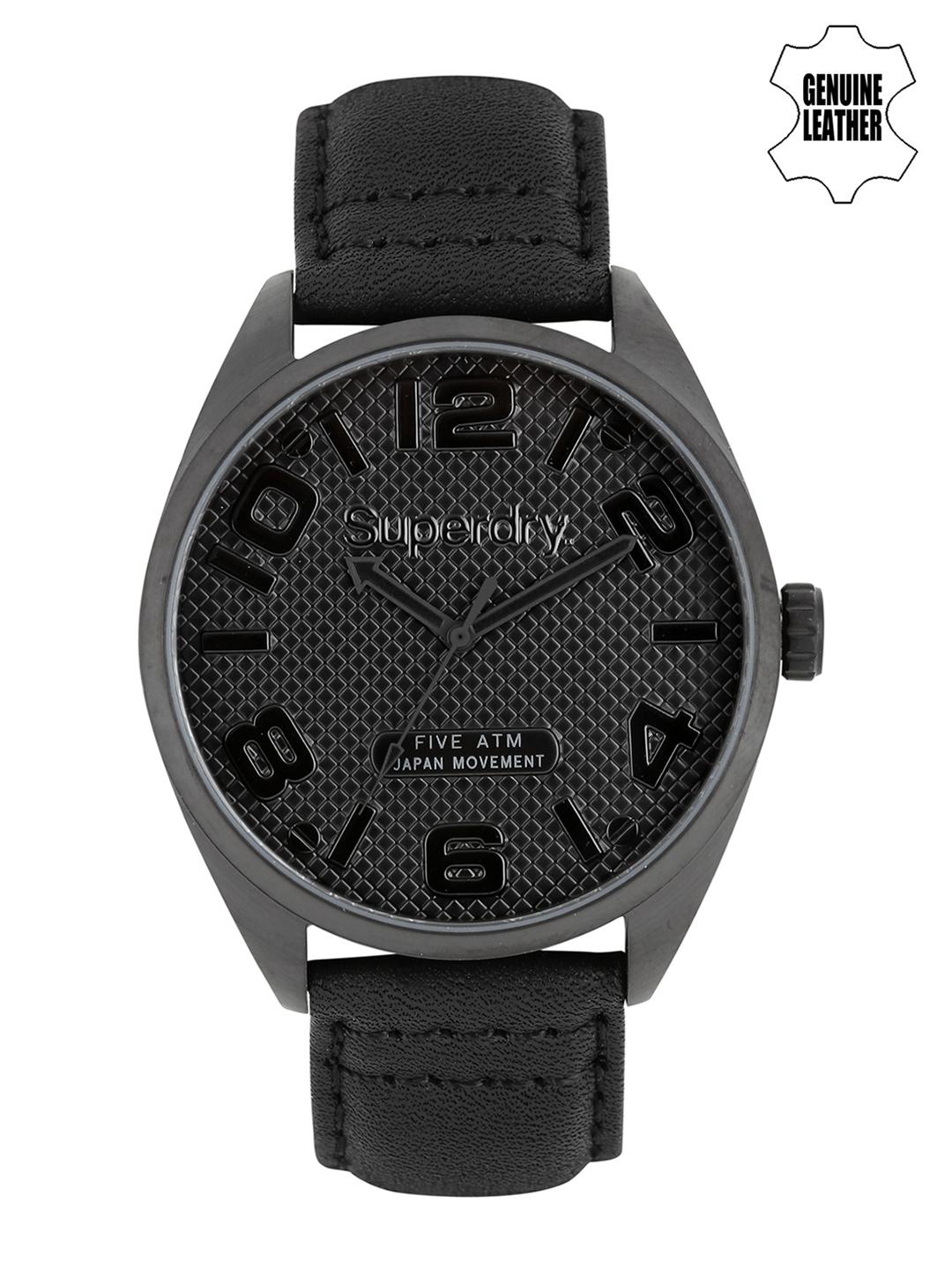 Buy Superdry Men Black Textured Dial Watch SYG192BB Watches for