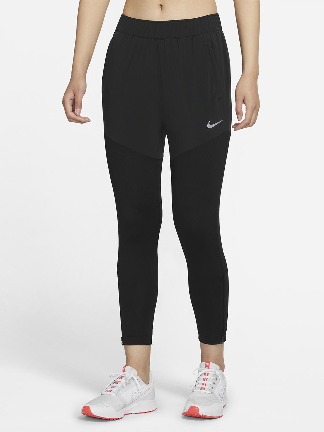 Buy Nike Women Black Dri-FIT Essential Trackpants Track Pants