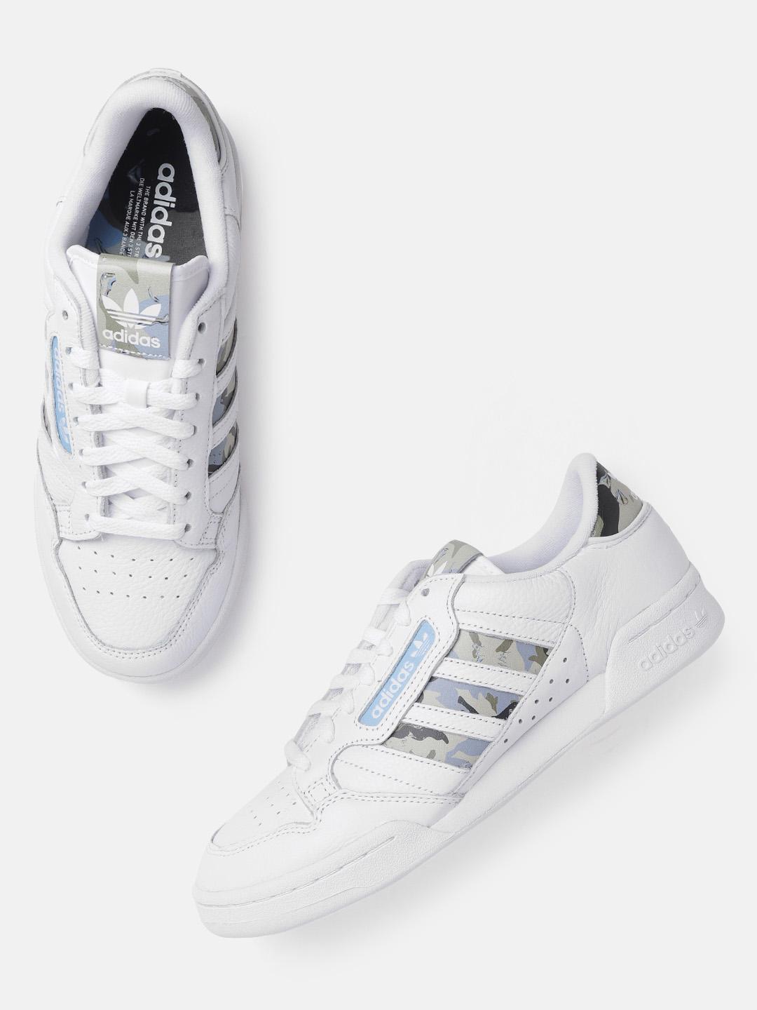 Buy ADIDAS Originals Men White Olive Green Leather Continental