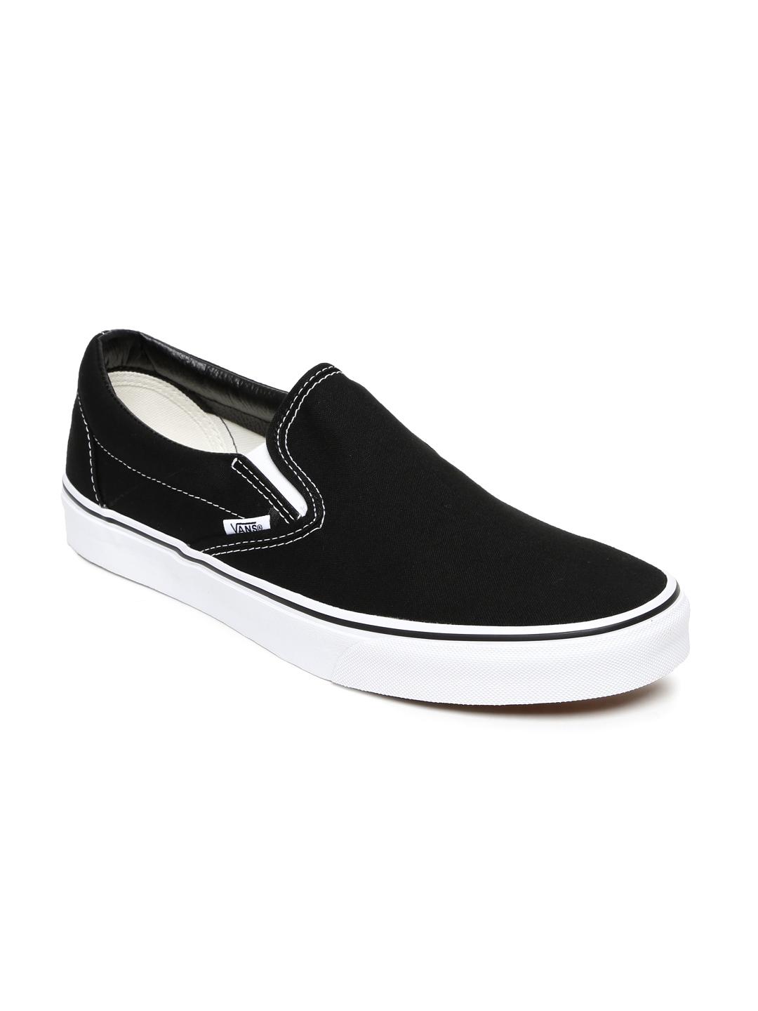 Ubuy Black Vans Shoes Size Vans Men Black Classic Slip-On Sneakers