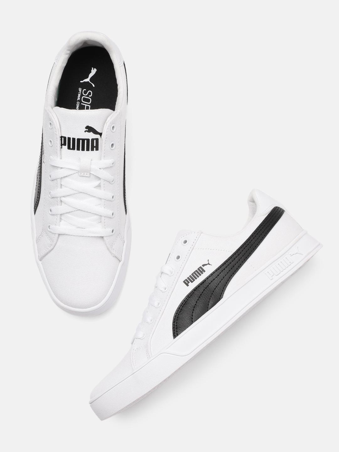 Buy Puma Unisex White Smash Vulc Canvas Sneakers Casual Shoes