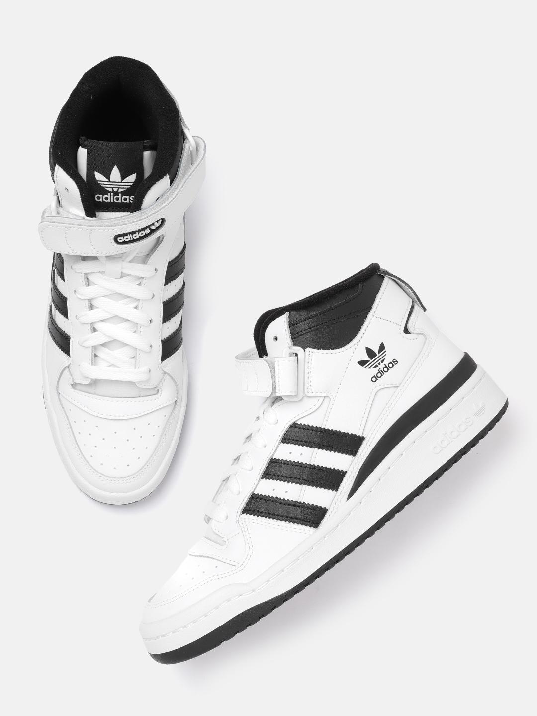 Buy ADIDAS Originals Men White Black Leather Perforated Forum
