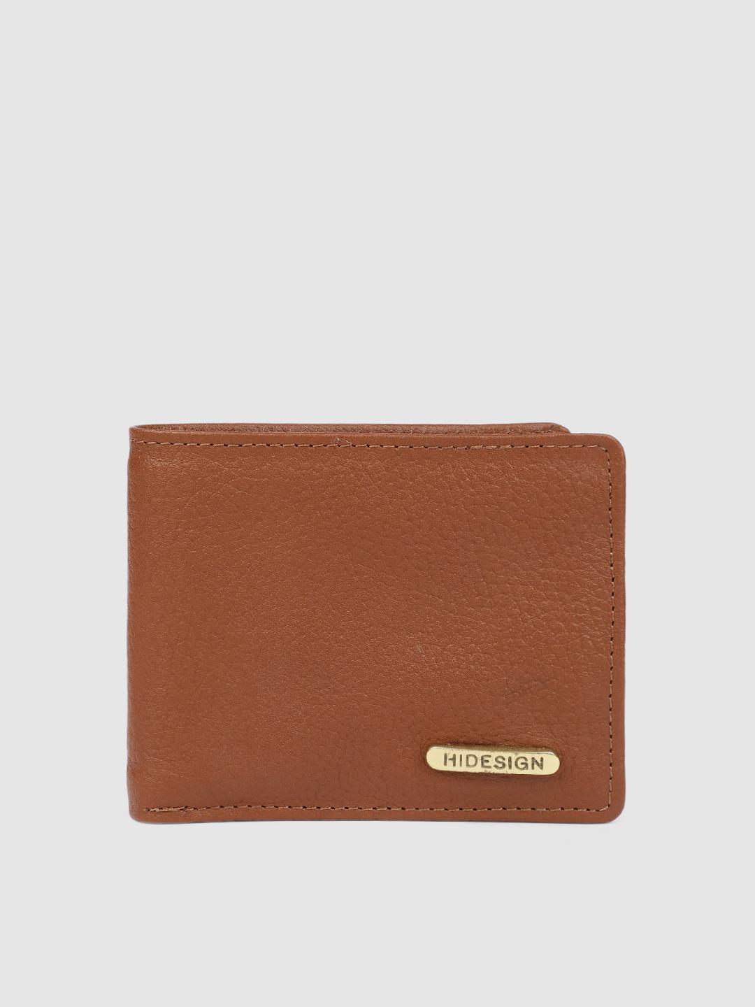 Buy Hidesign Men Tan Brown Leather Two Fold Wallet Wallets for