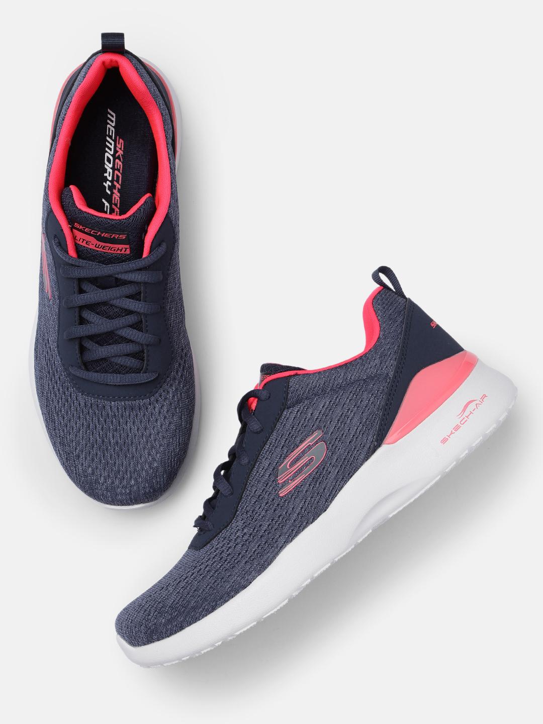 Skechers Women Navy Blue SKECH-AIR DYNAMIGHT-TOP PRIZE Lightweight Sneakers