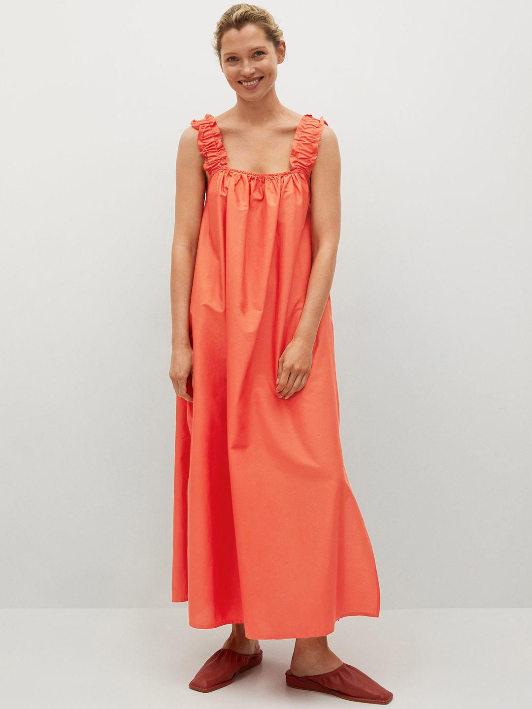 knee length dresses for ladies Theophania Maxi Dress - Mango main image 1