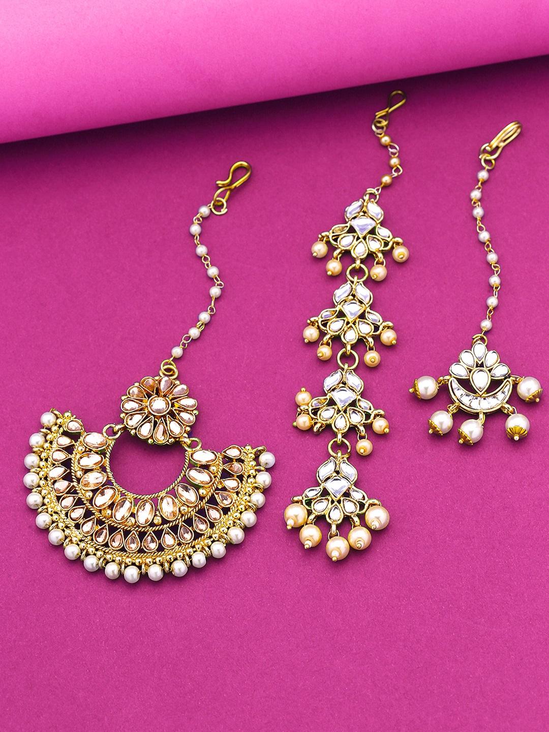 Buy Yellow Chimes Set Of Gold-Plated White Cream-Coloured