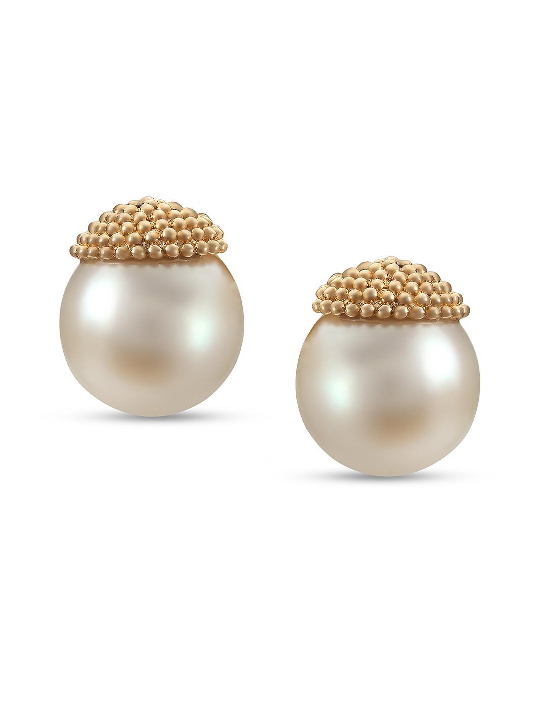 Buy Mia by Tanishq 14-Karat Gold Chinois Pearl Earrings Earrings