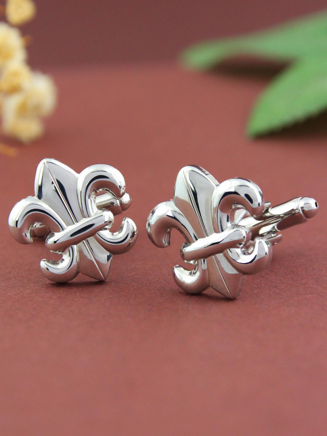 Fleur de Lis コンチョ2PSセット SILVER 925製 Buy PELUCHE Men Silver Orchid Cufflinks - Cufflinks for Men
