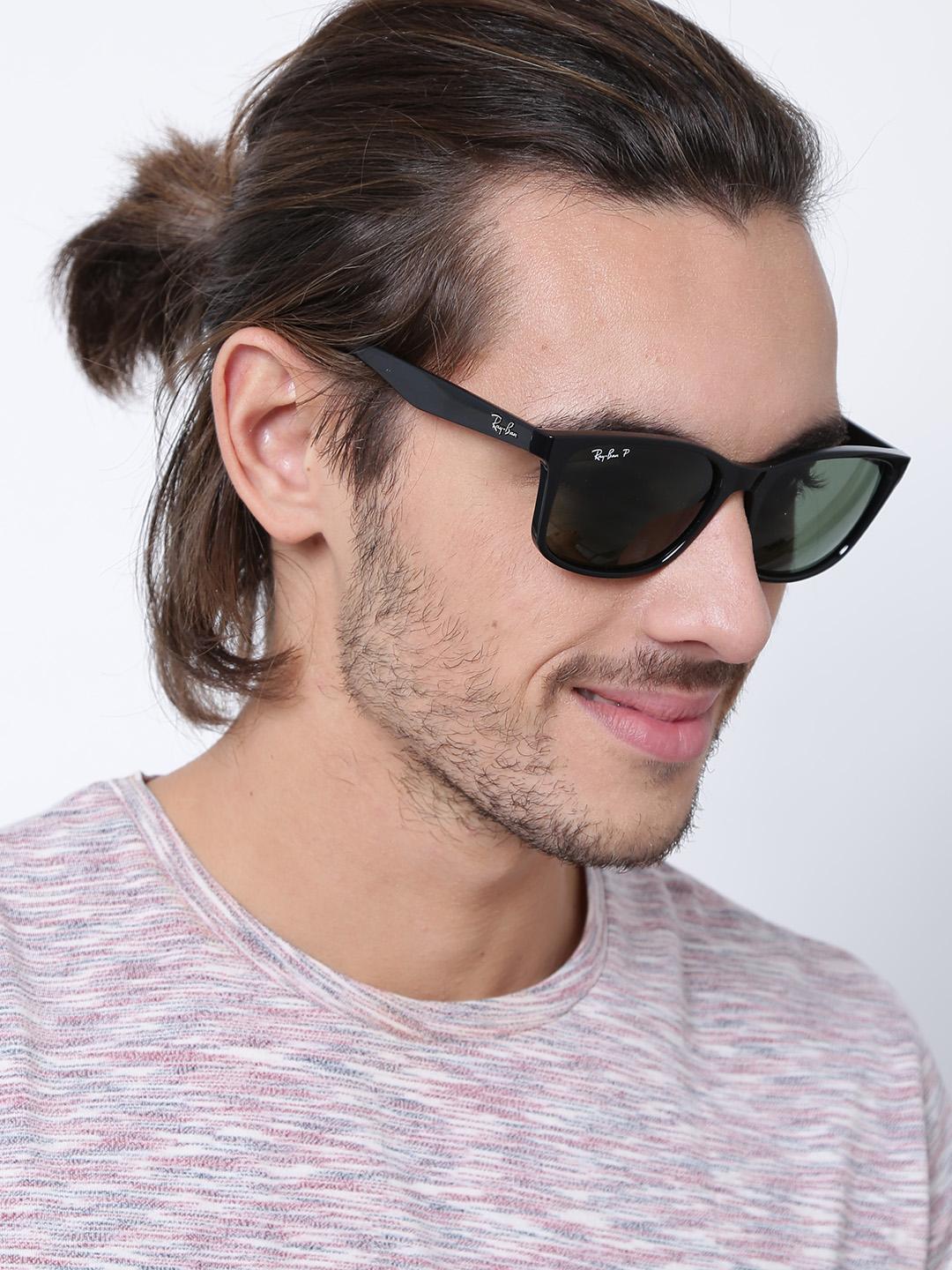 Buy RAY-BAN Men Polarized Green Lens Square Sunglasses