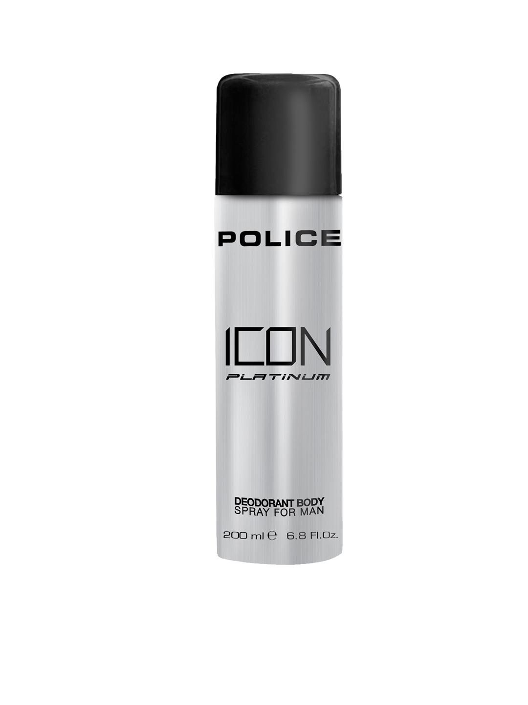 Police Men Icon Platinum Deodorant Spray 200ml Silver - Image 1