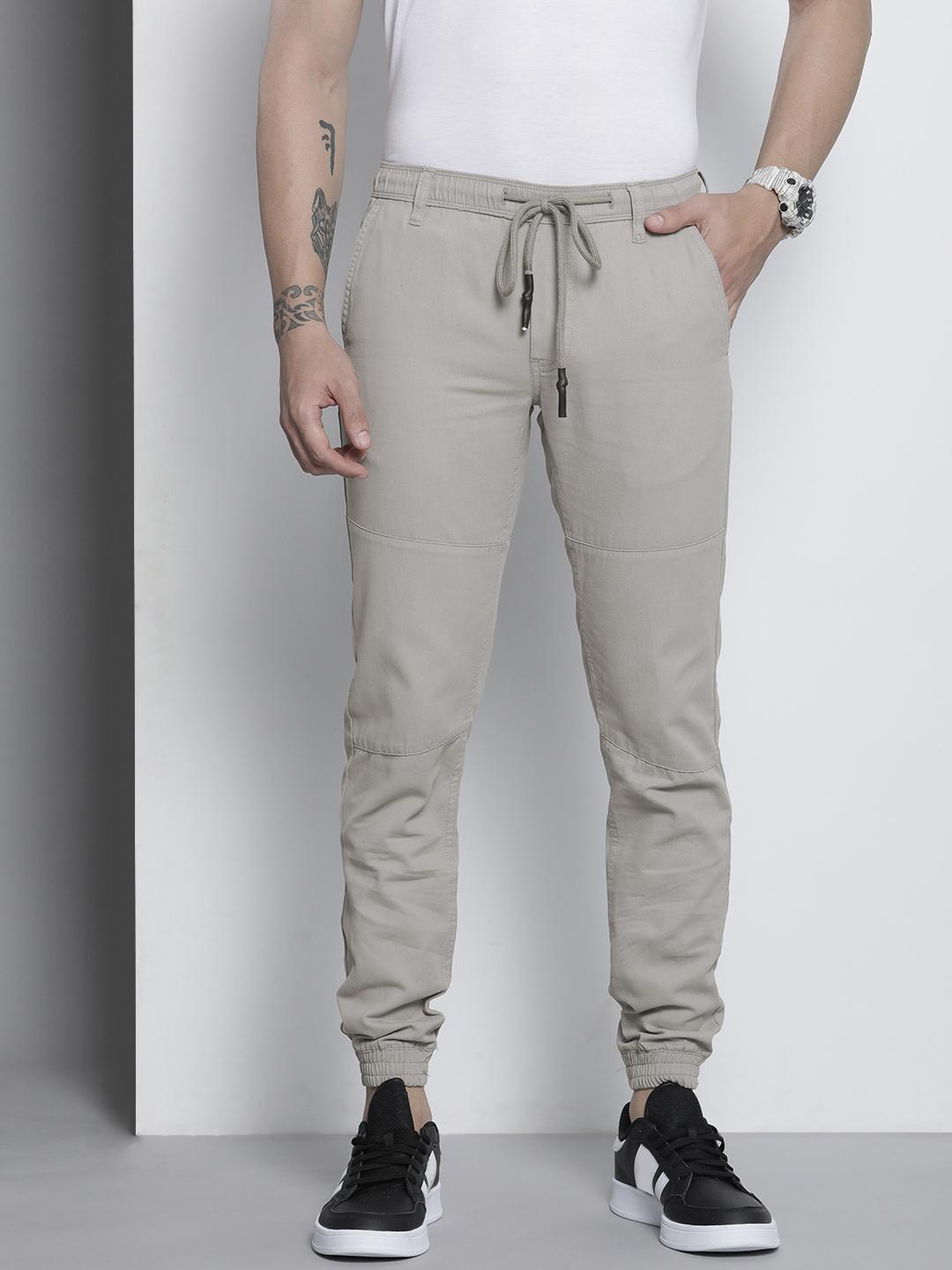 The Indian Garage Co Men Grey Joggers Trousers - Image 1