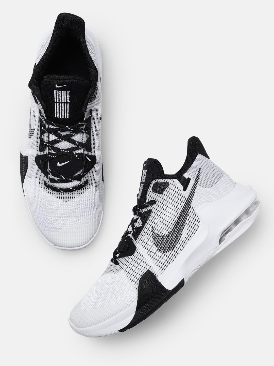 Buy Nike Men White Black Air Max Impact Basketball Shoes