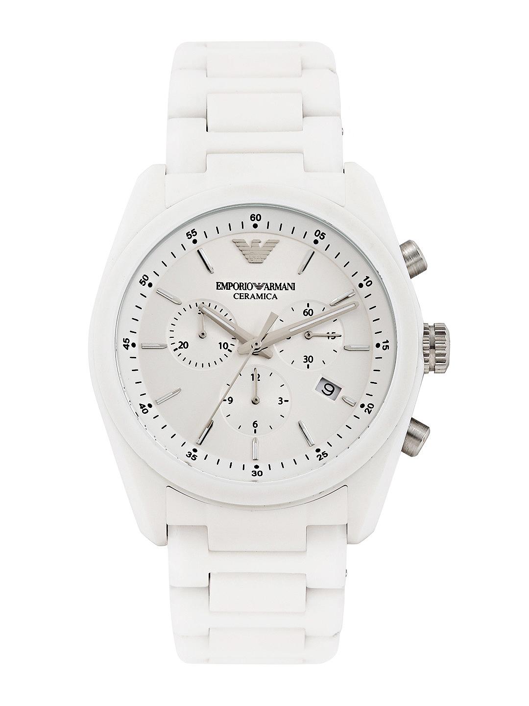 Emporio Armani Ceramica White Emporio Armani Men White Chronograph - Main Image