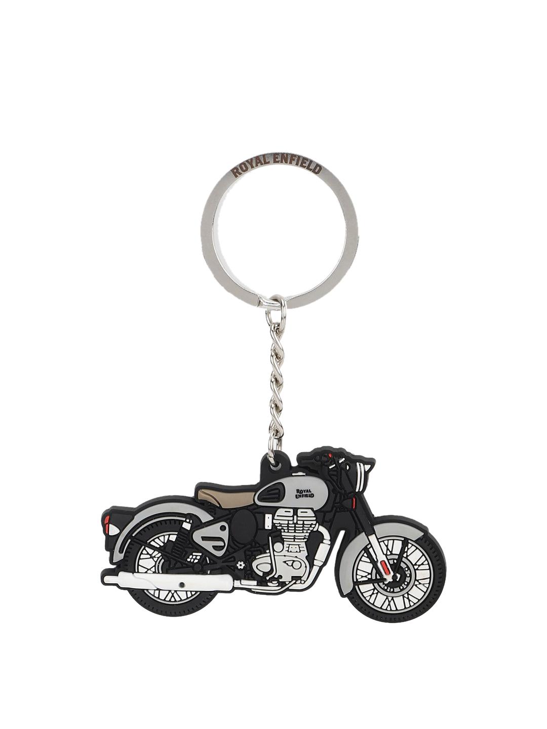 Buy Royal Enfield Grey Black Classic 350 Silicone Key Chain