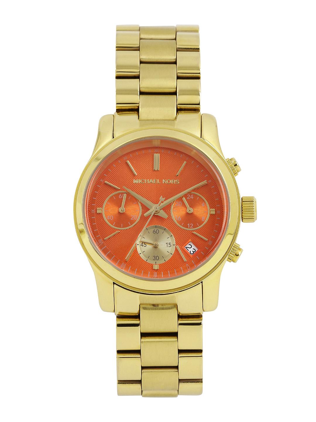 Buy Michael Kors Women Orange Chronograph Watch MK6162  display picture 1