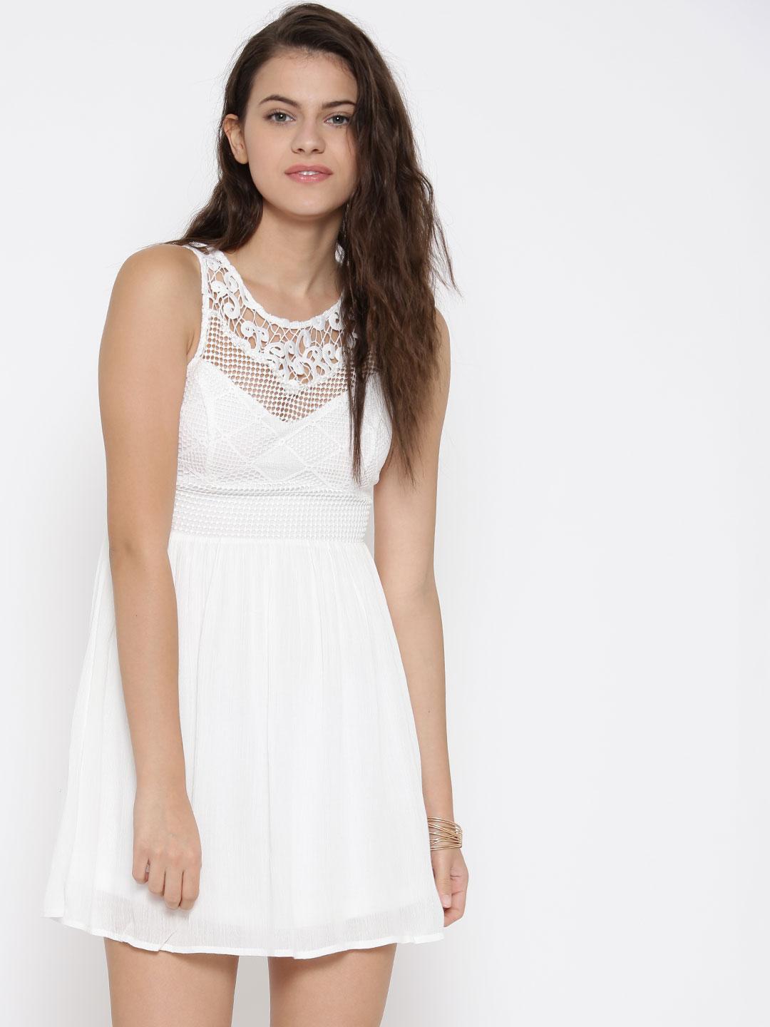 forever 21 dress white lace Forever 21 Lace-Up Corset Mini Dress White