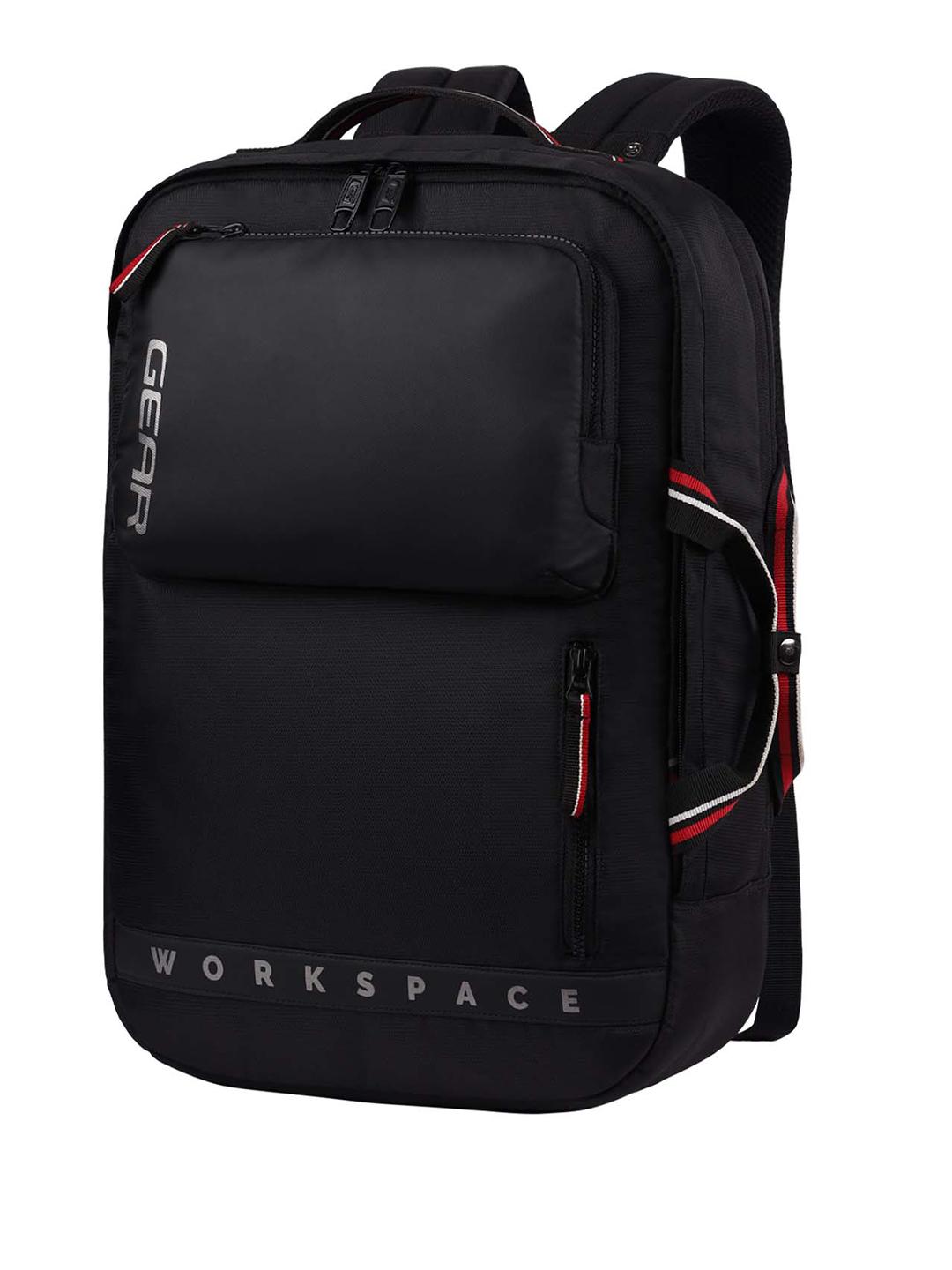 Buy Gear Unisex Black Solid Workspace Hybrid Briefcase Backpack