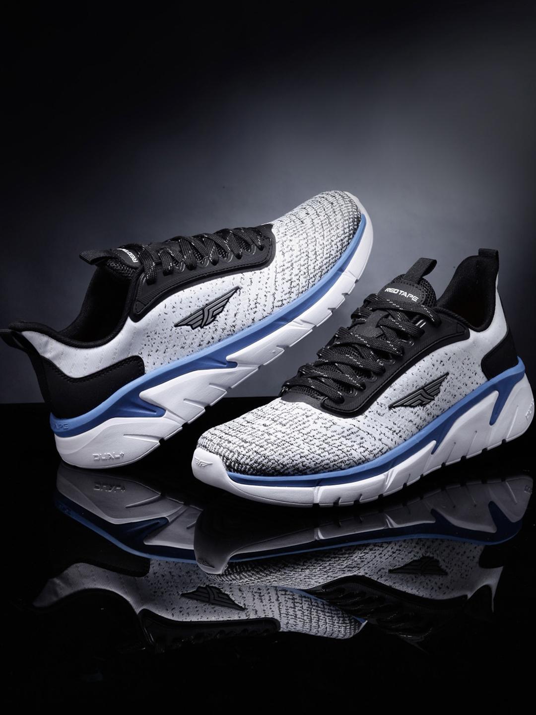 Buy Red Tape Men Black White Mesh Walking Shoes Sports Shoes