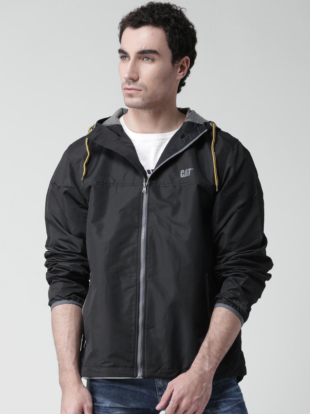 Buy CAT Black McKinley Hooded Windcheater Jacket - Jackets for Men