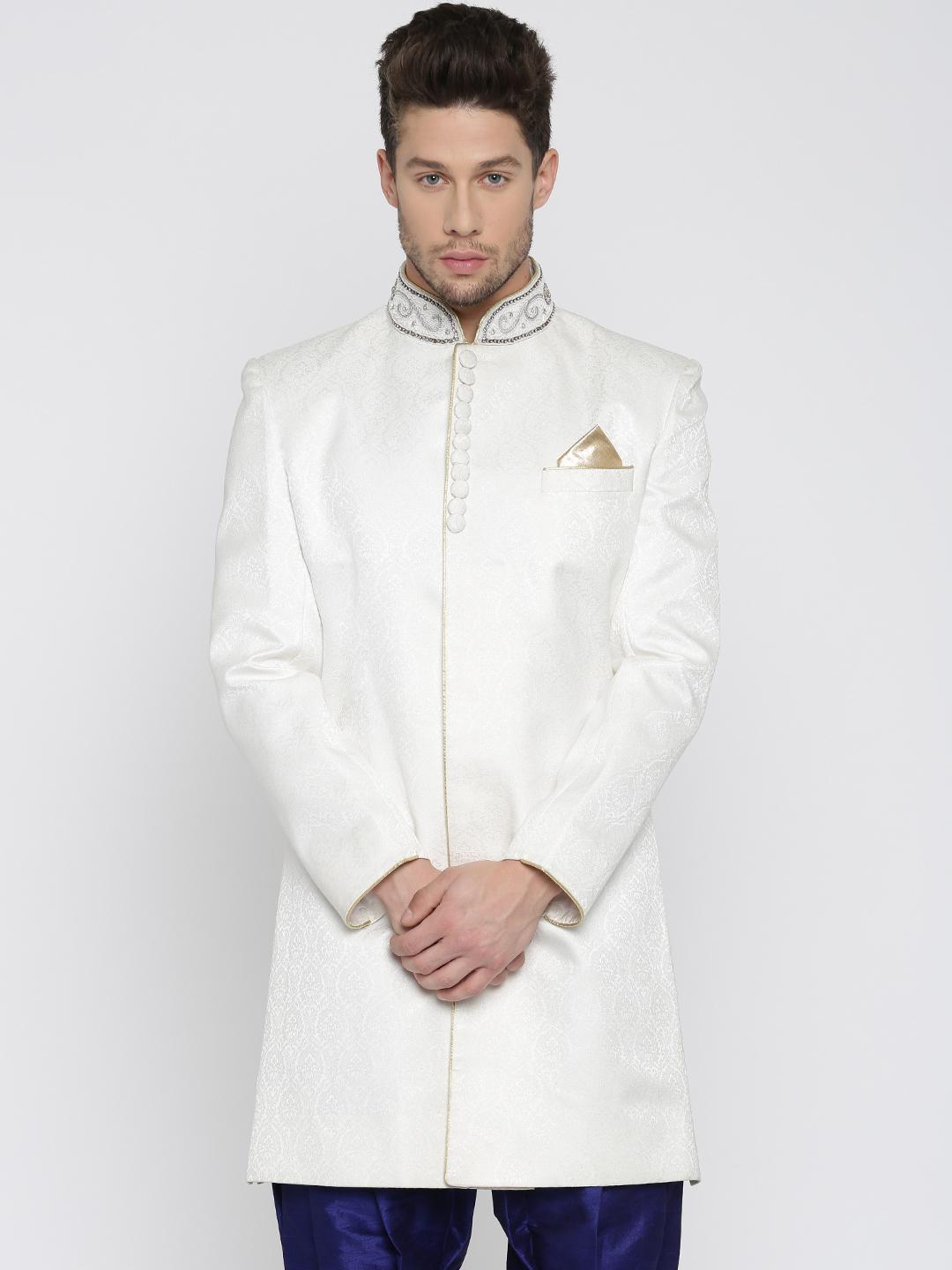 Buy Raymond Ethnix White Sherwani Sherwani for Men 1619350 Myntra