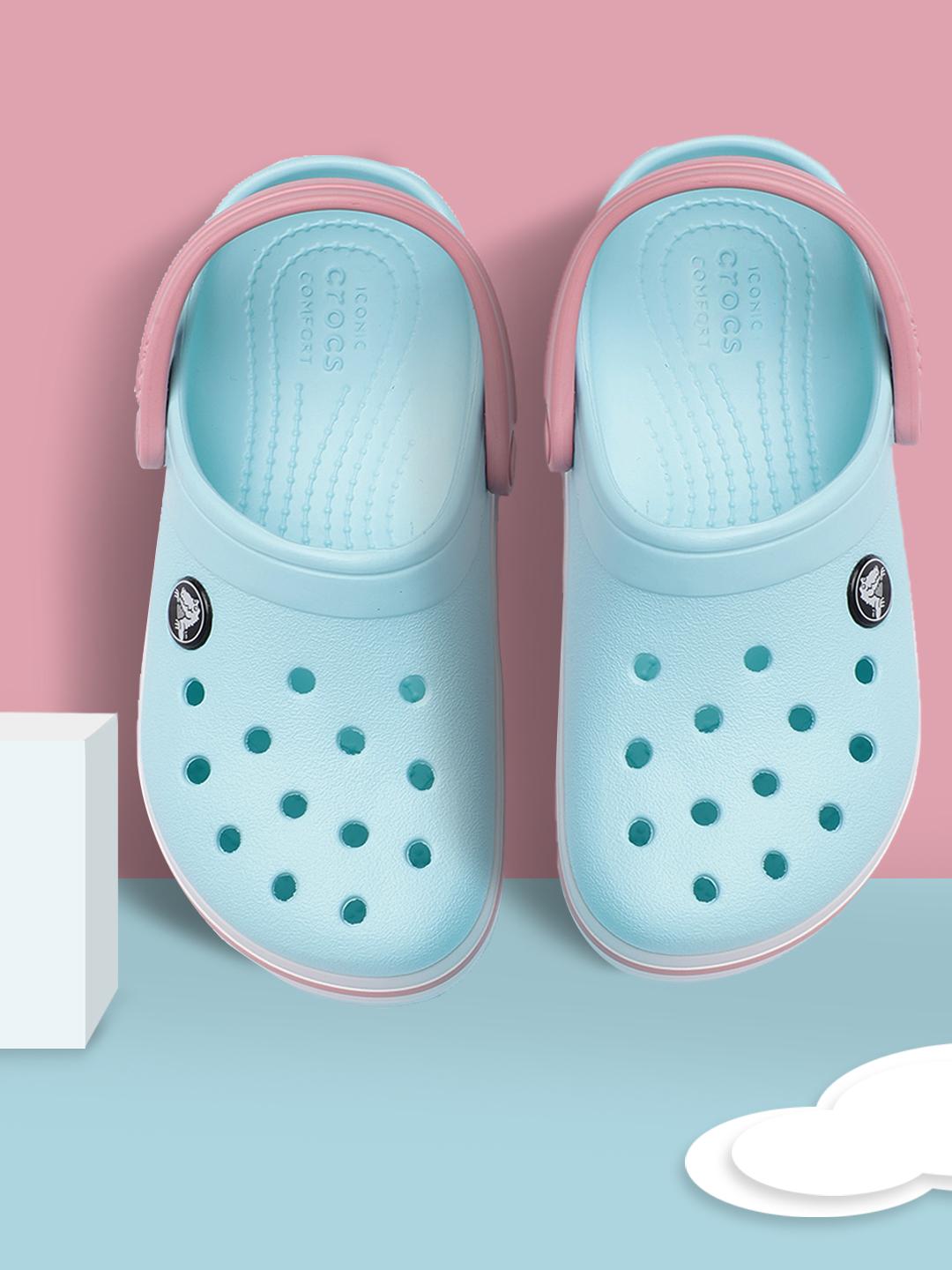 Buy Crocs Kids Blue Solid Clogs Flip Flops for Unisex Kids