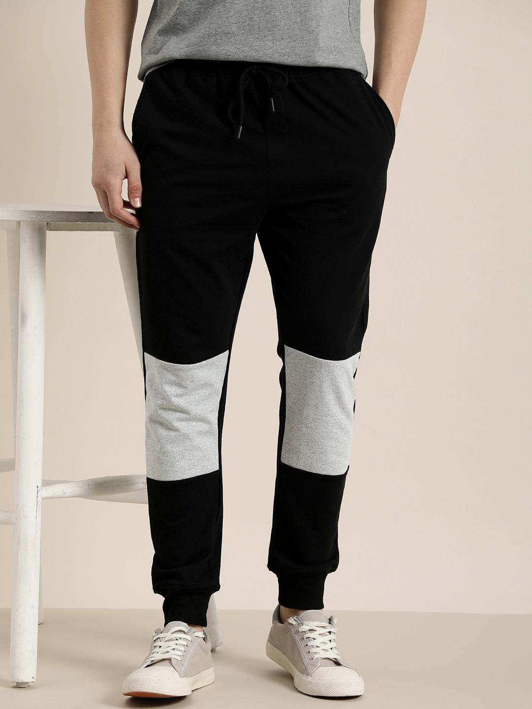 Invictus Indoor Men Colourblocked Mid-Rise Joggers - Image 1