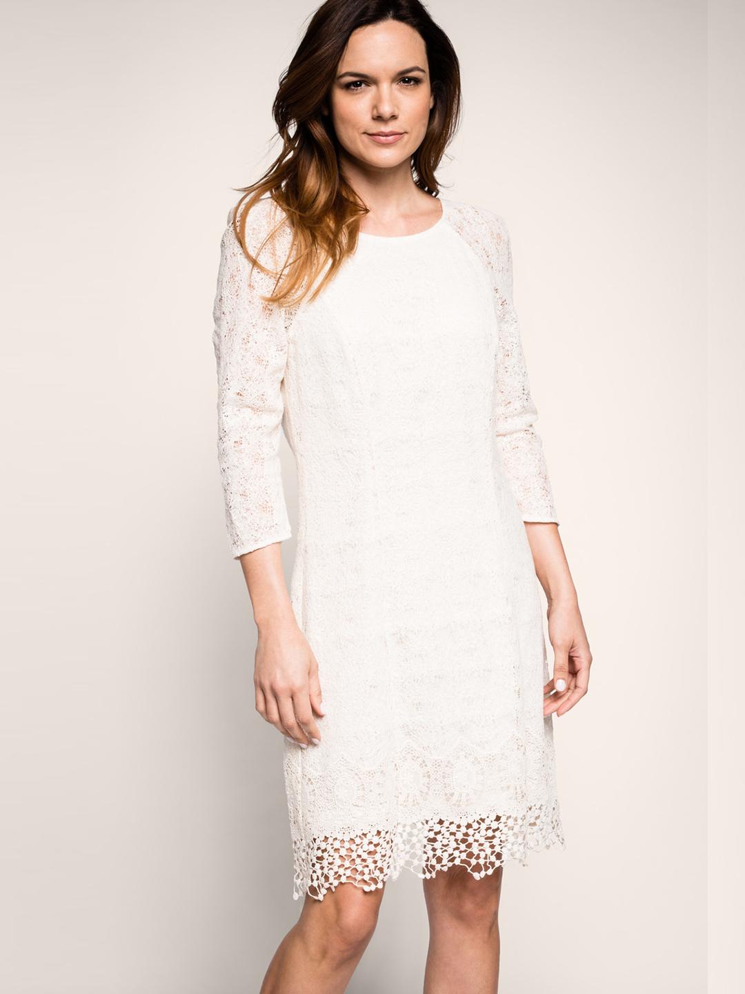 Buy ESPRIT Women White Lace Sheath Dress - Dresses for Women 1635919 |  Myntra