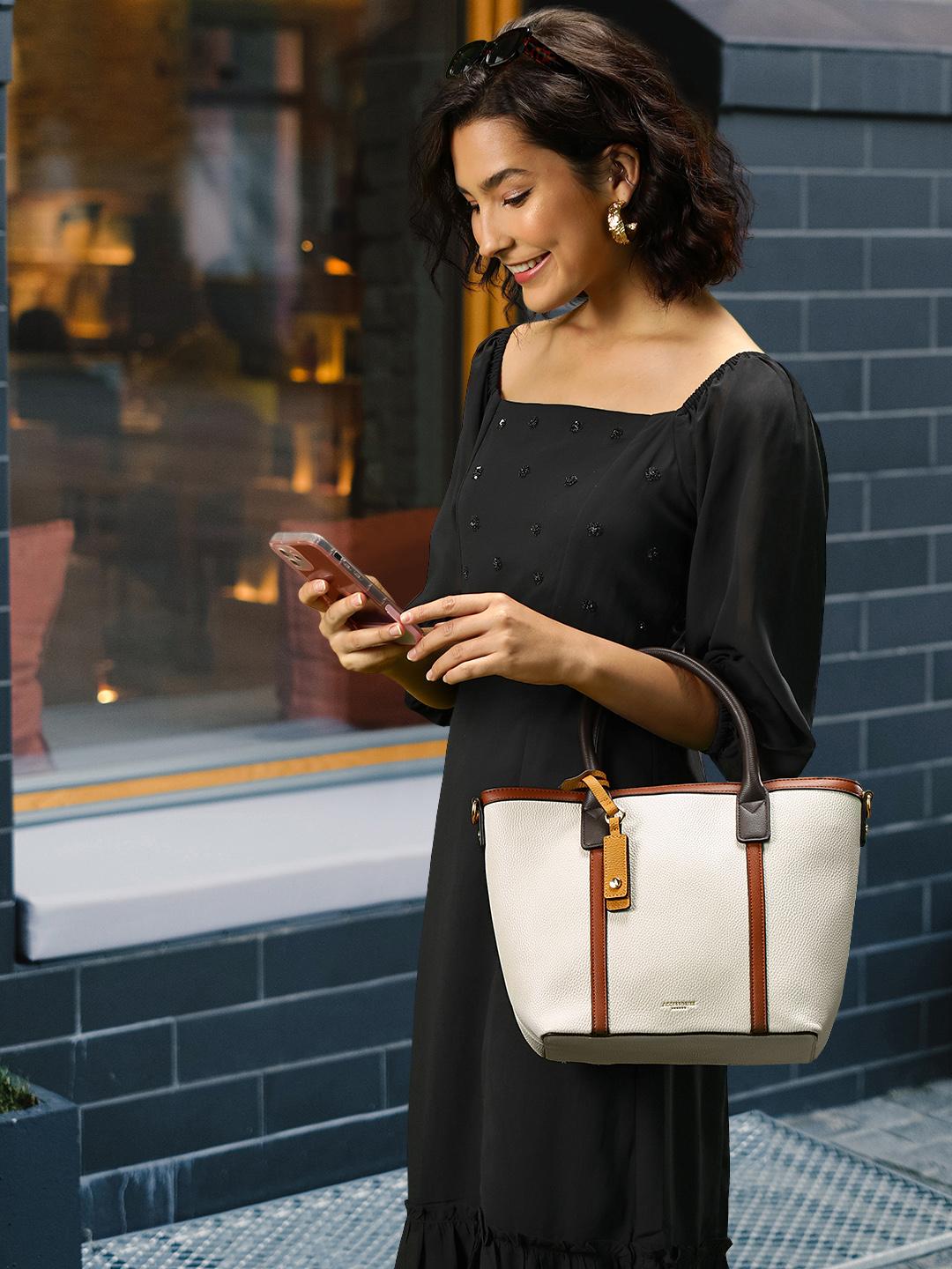 Buy Accessorize London Women Faux Leather Chloe Handheld Bag