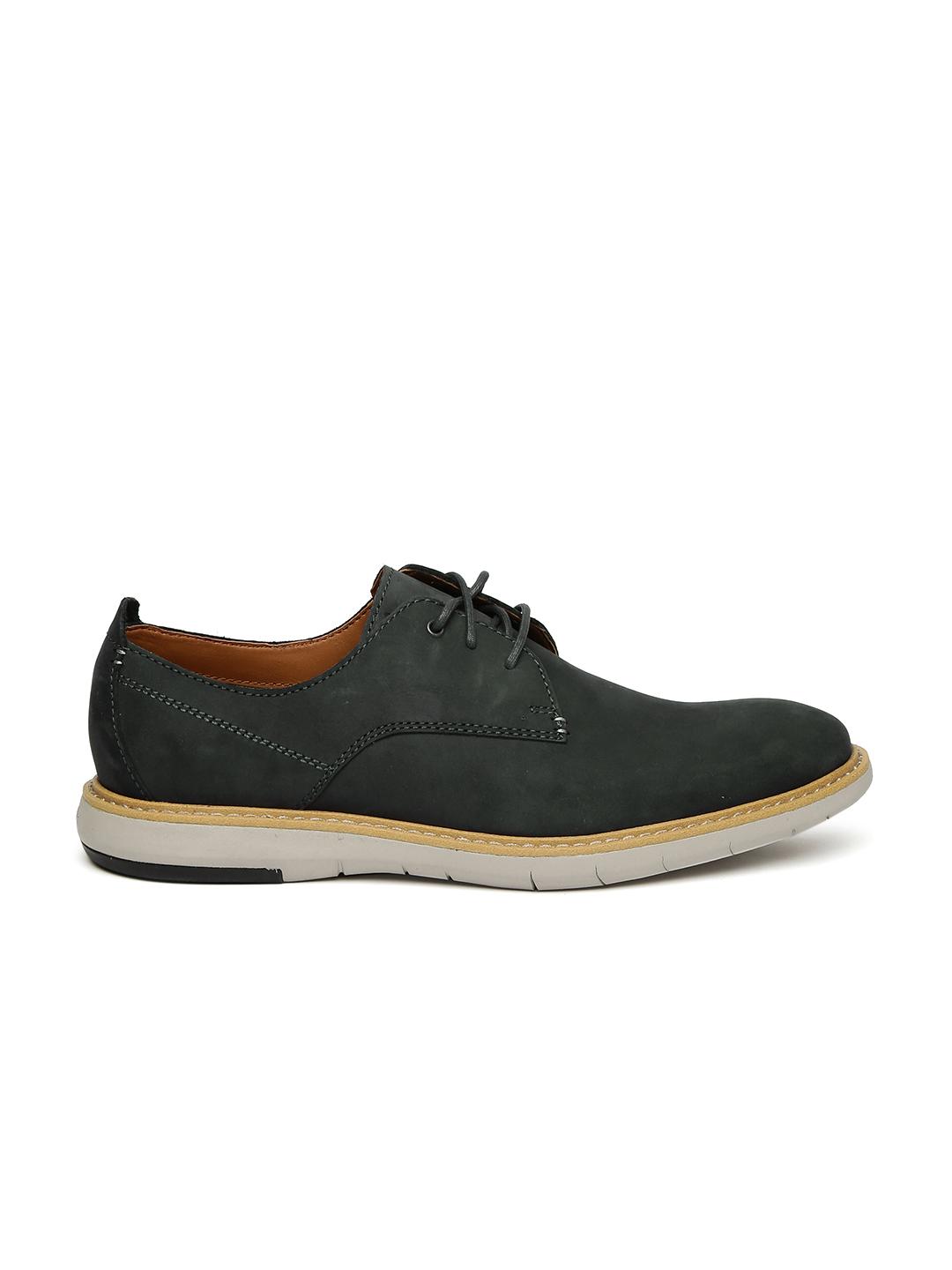 Buy Clarks Men Blue Nubuck Leather Casual Shoes - Casual