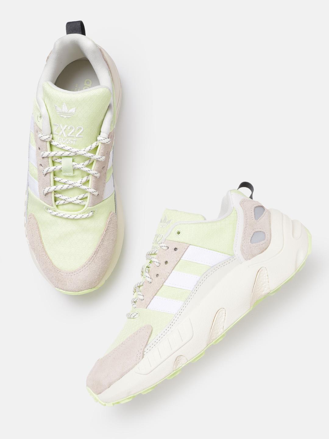 Buy ADIDAS Originals Men Green & Grey Woven Design ZX 22 Boost