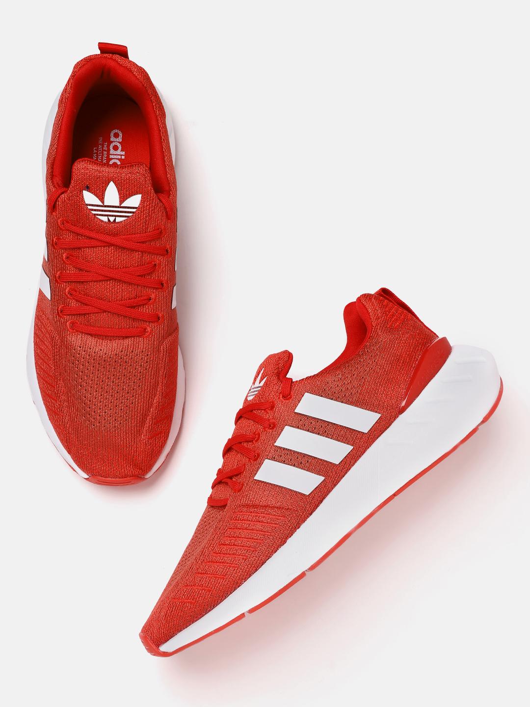 Buy ADIDAS Men Red White Woven Design Swift 22 Sustainable