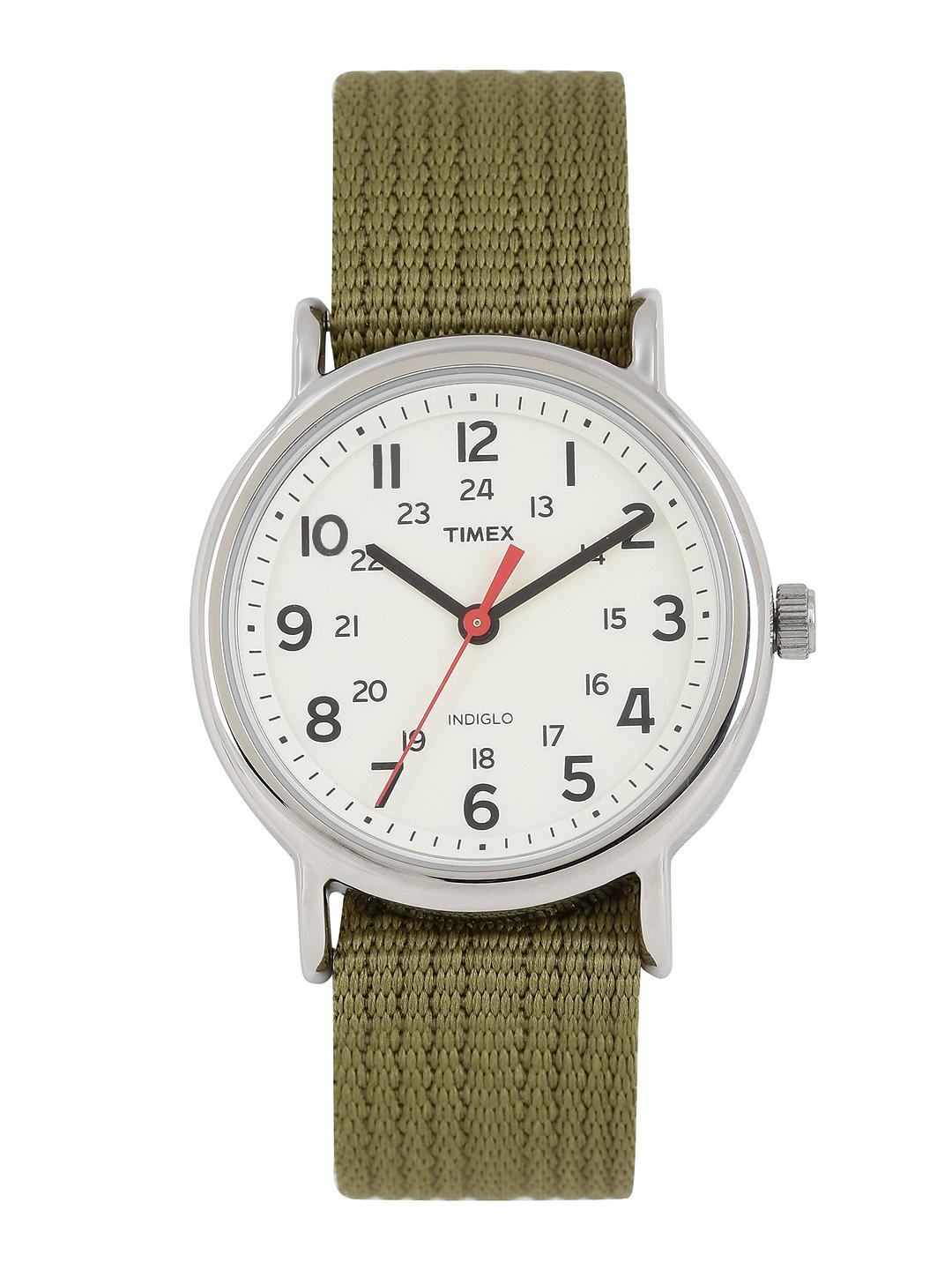 Buy Timex Indiglo Unisex Cream-Coloured Analogue Watch T2N651