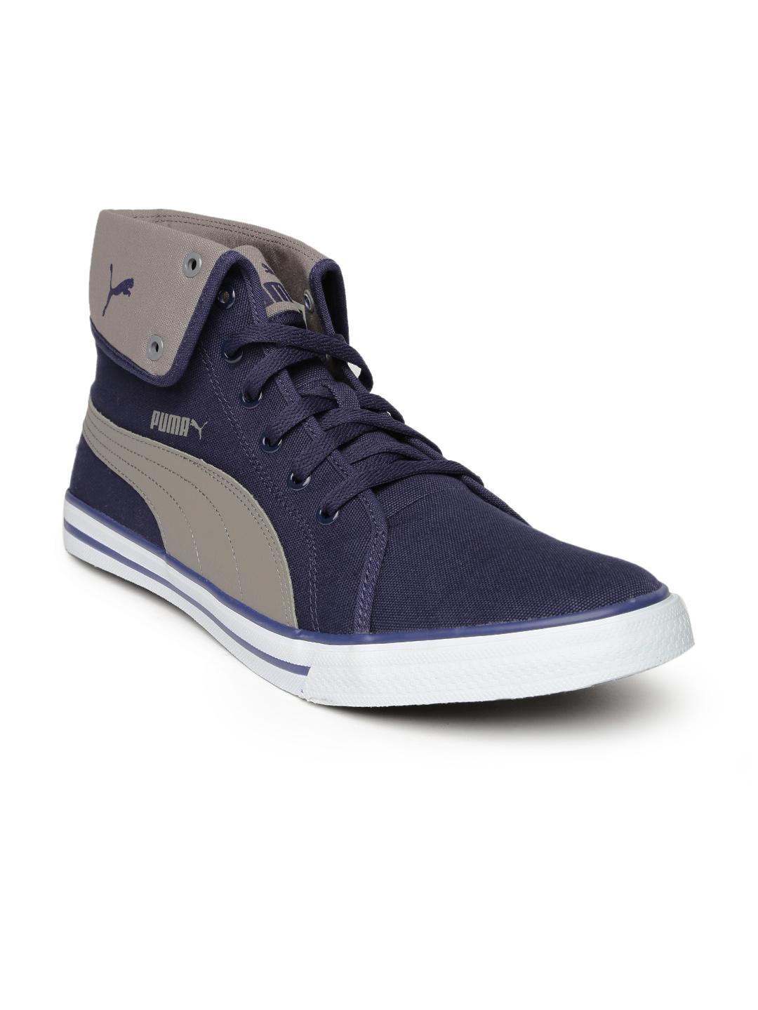Buy Puma Men Navy Blue Colourblock High tops Sneakers Casual