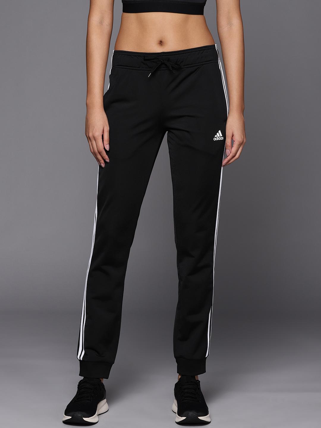 Buy ADIDAS Women Black W 3S TP TRIC Solid Slim Fit Joggers - Track