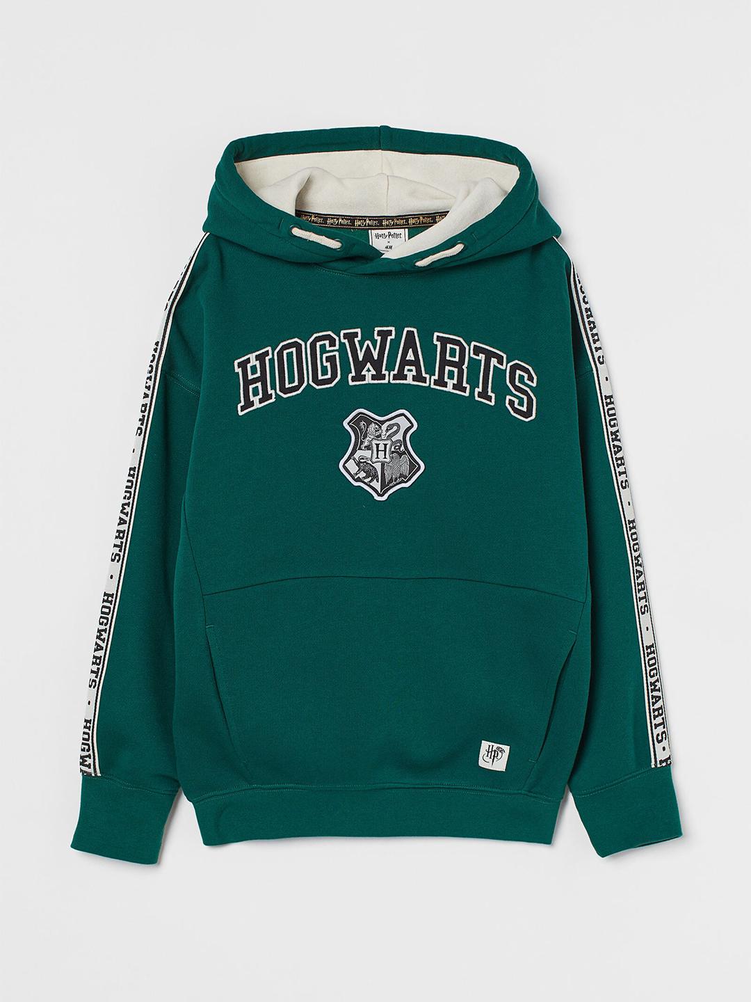 Buy H&M Boys Green Black Harry Potter Embroidered Hoodie