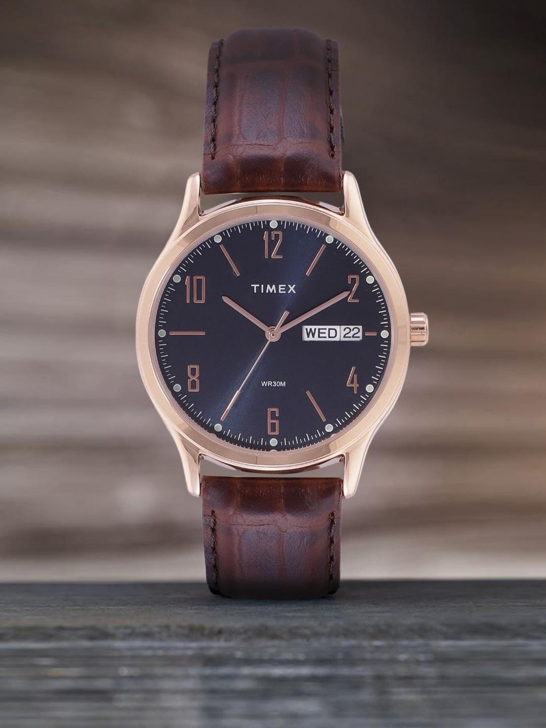 jtwm◆ Buy Online Titan Quartz Analog with Date Brown Dial Leather Strap