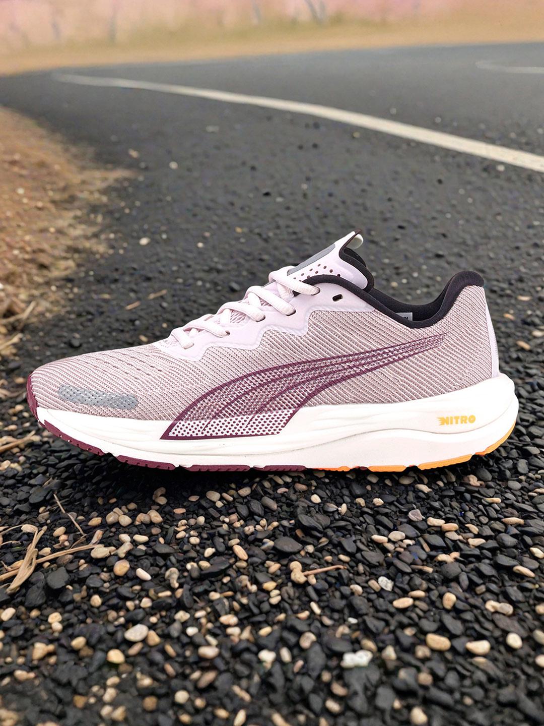 Buy Puma Women Lavender Woven Design Velocity Nitro Running