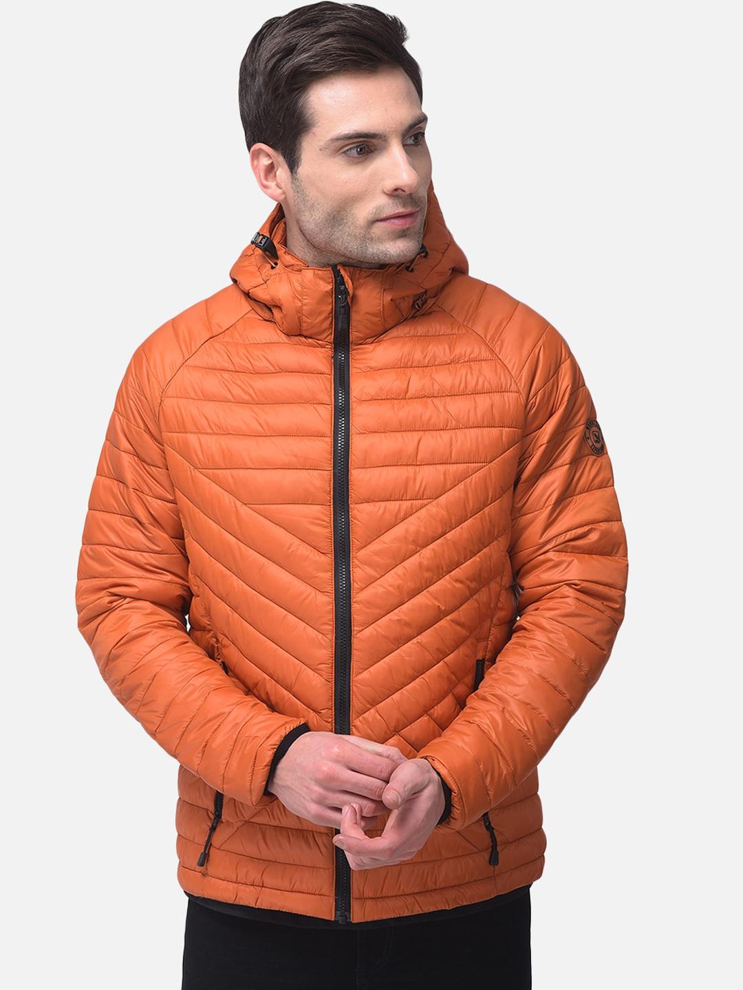 Buy Woodland Men Orange Water Resistant Puffer Jacket - Jackets