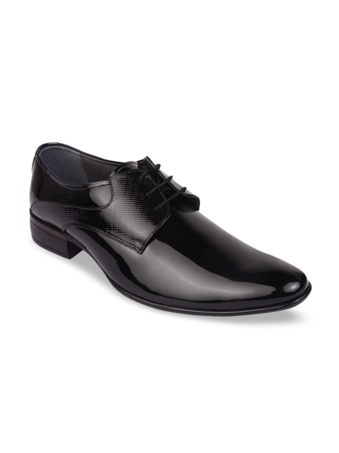 Buy Regal Men Black Textured Formal Derbys - Formal Shoes for Men